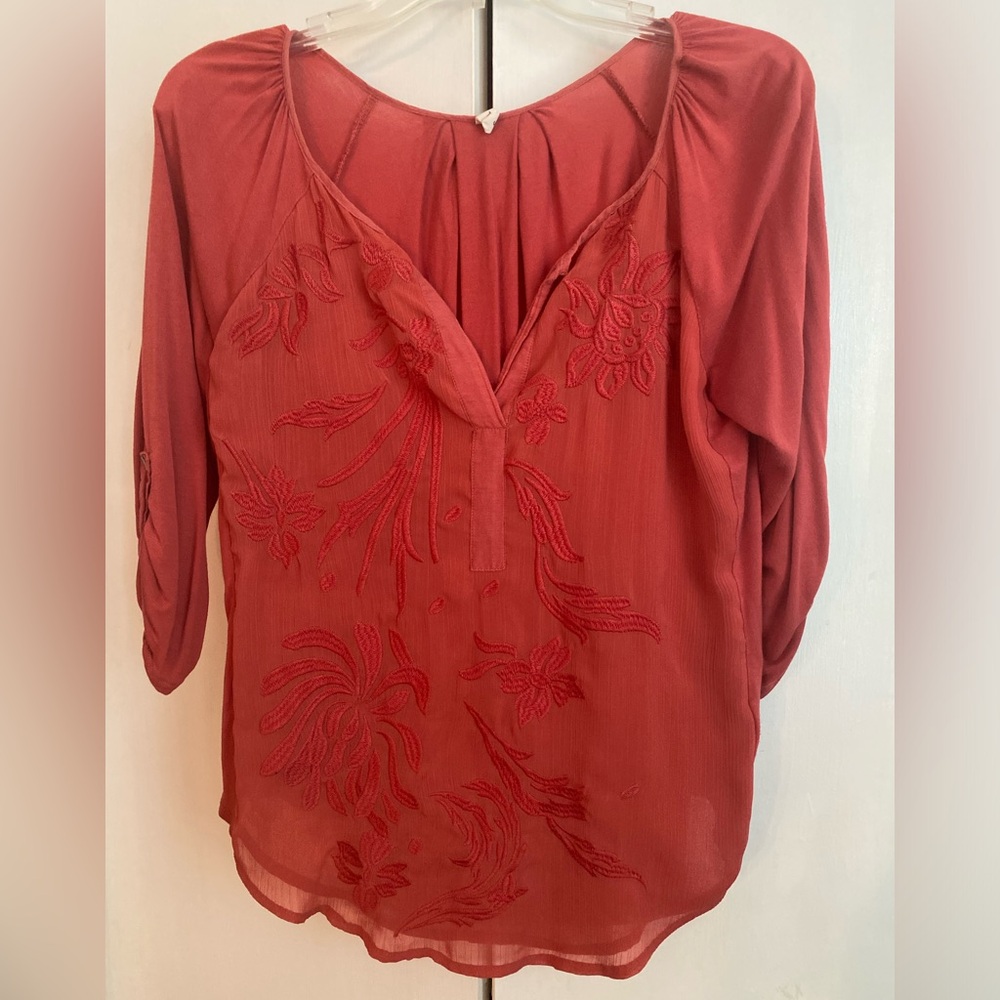 Embroidered Anthro blouse